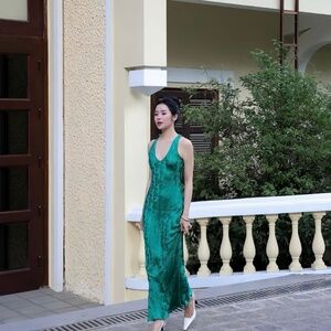 Emeral Silk Dress